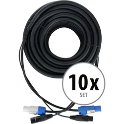 Pronomic Stage PPD-20 Hybridkabel Powerplug/DMX 10x Set