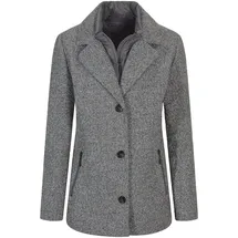 GOLDNER Moderne Wolljacke mit Steppeinsatz", in grau / weiß, gemustert), | Gr.: 40,