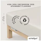 schlafgut Spannbettlaken Mako-Zwirn-Jersey 120 x 200 - 130 x 220 cm beige 1 St.