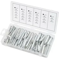 Sortiment Sicherungsbolzen, ø5-12mm, 21 Größen, 60-teilig