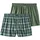 H.I.S. Boxershorts kariert grün S 2er Pack