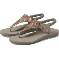 Skechers Damen Meditation Rockstar, Taupe Mitobuck Strassbesatz, 41 EU - 41 EU