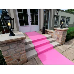 Läufer "PODIUM", rosa, B:200cm H:2,6mm L:500cm, Polypropylen (PP), PRIMAFLOR-IDEEN IN TEXTIL, Teppiche, Breite 200 cm, Nadelfilz, Uni-Farben, ideal für Veranstaltungen