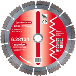 Metabo Diamant-Trennscheibe professional CP / Beton - 628133000