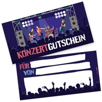itenga Grußkarten itenga Geschenkgutschein Konzert / Konzertgutschein zum Ausfüllen Kart