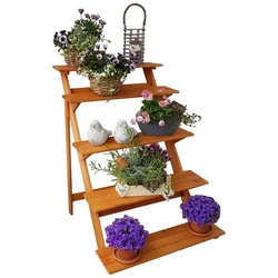 promadino Pflanzentreppe Blumentreppe groß, BxTxH: 78x100x109 cm braun