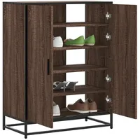 VidaXL Schuhschrank Eichen-Optik 75x38x97,5 cm Holzwerkstoff Metall