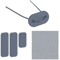 Relaxdays Sichtschutz-Befestigungskit 0,1 x 15 cm grau Bambus 52 St.