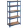 Relaxdays Schwerlastregal 5 Ebenen Stahl 180 x 90 x 40 cm blau