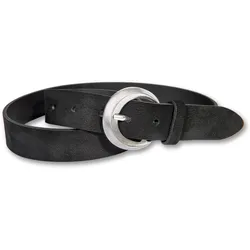 Ledergürtel SILBERGIFT, Damen, Gr. 105, schwarz, Rindsleder, casual,klassisch, Gürtel, Vollrindleder Nubuk
