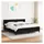vidaXL Boxspringbett mit Matratze Schwarz 180x200 cm Stoff