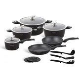 Edenberg EB-5611 15-teiliges Kochgeschirr-Set - Schwarz