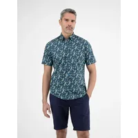 Lerros Herren Halbarmhemd, floral bedruckt - Crispy Blue -