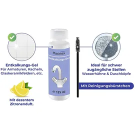 Maximex Reinigungs-Set Anti-Kalk-Caps und Entkalkungsgel 125 ml