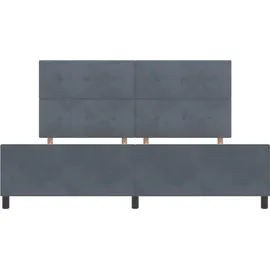 vidaXL Boxspringbett 200 x 200 cm Dunkelgrau