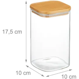 Relaxdays Vorratsglas 1200 ml 3 St.