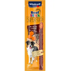 Vitakraft Beefstick Superfood Karotte mit Chiasamen Hundesnack (25 g) 2 Packungen