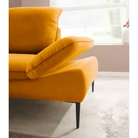 W.Schillig Ecksofa »enjoy&MORE, Designsofa, elegant und bequem, L-Form« Sitztiefenverstellung, Füße schwarz pulverbeschichtet, Breite 294 cm W.SCHILLIG