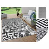 vidaXL Outdoor-Teppich Schwarz 140x200 cm PP