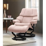 Stressless Relaxsessel STRESSLESS Reno Sessel Gr. ROHLEDER Stoff Q2 FARON, Classic Base Schwarz, Relaxfunktion-Drehfunktion-PlusTMSystem-Gleitsystem, B/H/T: 75 cm x 96 cm x 75 cm, pink (light q2 faron) Lesesessel und Relaxsessel