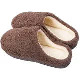 Hausschuhe für Herren, weiche Sohle, reine Unterseite, Unisex, rutschfest, atmungsaktiv, Hausschuhe, Sommerhausschuhe für Herren, Größe 48, coffee, 42 1/3 EU - 42 1/3 EU