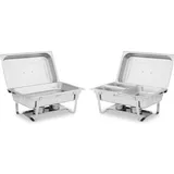 Royal Catering Chafing Dish Set 2-teilig - 2 x 8 L Edelstahl,