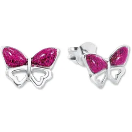 Amor Ohrstecker Schmetterling rosa 925 Silber