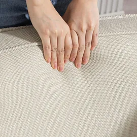 Homcom Relaxsessel Polyester/Leinen 75 x 72 x 77 cm Beige drehbar