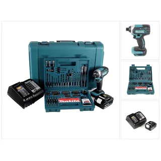 DTD152SGK inkl. 1 x 6,0 Ah + Ladegerät + 100 tlg. Bit Bohrer Set + Koffer