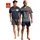 LE JOGGER Pyjama Colourblock blau/grau 60/62