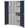 Kappes Vertikalschrank RasterPlan Mod. 81 RAL 7035/7016 Doppelwandtür mit Ausstattung