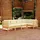 vidaXL Garten-Lounge-Set 5-tlg. creme Kiefernholz