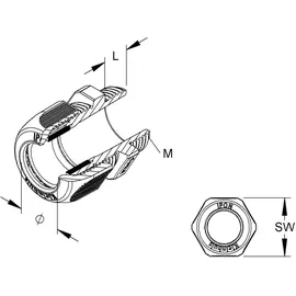 Kleinhuis HKL Kabelverschraubung lgr,D=4-10mm,IP68 1234VM1601