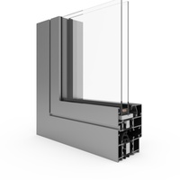 Alufenster Anthrazit, Aluminium-Profil Aluprof MB-70 HI, Anthrazit RAL 7016, 500 x 500 mm, 1-teilig festverglast, nach Maß