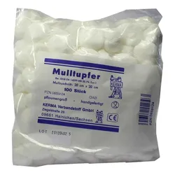 Mulltupfer 20x20 cm pflaumengross unsteril