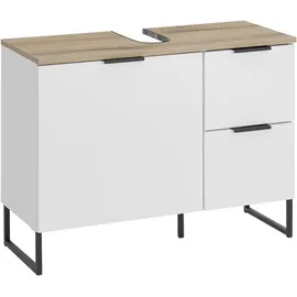 BASIC by Balculina Waschbeckenunterschrank Denver 80 x 60 x 35 cm Weiß