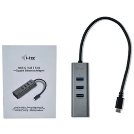 iTEC i-tec USB 3.0 Metal HUB 3 Port mit Gigabit LAN Adapter