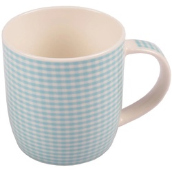 BURI Tasse Kaffeetassen kariert aus Porzellan 375ml Kaffeebecher Kaffeetasse Teet