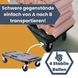 GarPet 2er Set Transportroller Rollbrett Transportrollen Rollbrett Werkstatt Pflanzen Rollbretter Transport Möbelrollen flach Pflanzenroller eckig