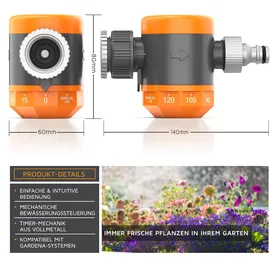 Brandson Bewässerungsuhr 0,07 m x 0,10 m schwarz