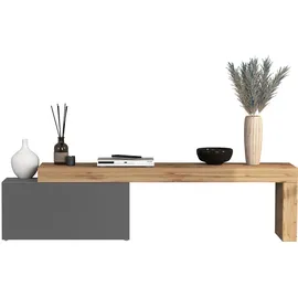 OTTO home Chronos TV-Board Lowboard 220 cm Grau Holzwerkstoff