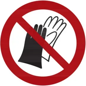 HOFFMANN Verbotszeichen Benutzen von Handschuhen verboten, Typ: 04100