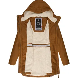 Ragwear Wintermantel "Elsie", Damen, Gr. S (36), braun (zimt), Außenmaterial: 65% Polyester, 35% Baumwolle. Innenfutter: 100% Polyester. Wattierung: 100% Polyester, tailliert ca.