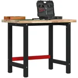 vidaXL Werkbank 100x60x83 cm Massivholz Akazie Rechteckig
