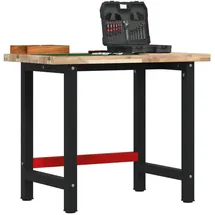 vidaXL Werkbank 100x60x83 cm Massivholz Akazie Rechteckig
