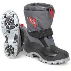 Kinderstiefel, Winterstiefel Morten, gefüttert, grau, Gr. 31
