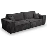 petits-meubles Schlafcouch Cord 4-Sitzer Dunkelgrau