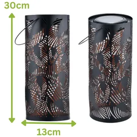 Marrakesch Orient & Mediterran Interior Laterne Metall 30 cm 1 Stück schwarz