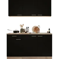 Respekta Küchenzeile Luis 150 cm schwarz