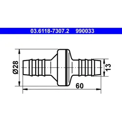 ATE 03.6118-7307.2 Ventil, Unterdruckleitung